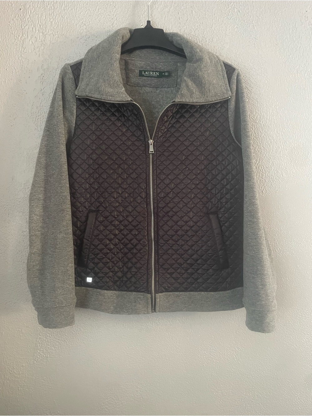 Lauren Ralph Lauren Light Gray Knit Cardigan